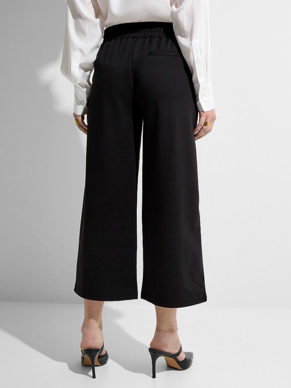 Kit and Ace Maven Cropped Wide Leg Pants Black size 6 - Picture 2 of 6